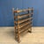 Wooden Workshop Rack with Cast Iron Wheels For Sale - Image 3 of 18