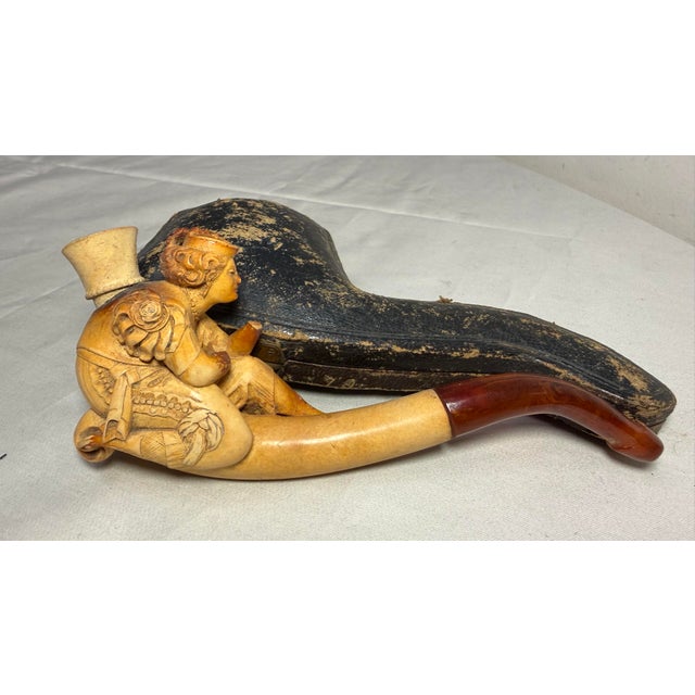 Up for sale is one of the nicest antique 19th century hand-carved figural meerschaum smoking pipes we have ever come...