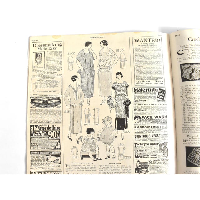Paper Antique 1920s Art Deco Fashion Magazine For Sale - Image 7 of 10
