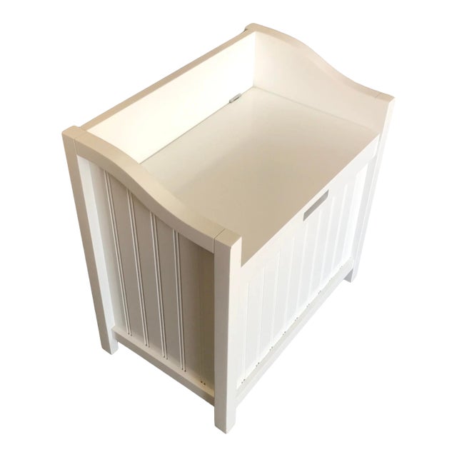 Vintage Painted Hamper Seat For Sale