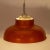 Metal Scandinavian Orange Pendant Lamp, 1960s For Sale - Image 7 of 8