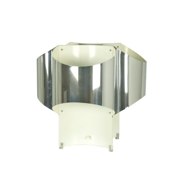Large Space Age Chrome Plated and White Painted Four-Light Table Lamp by Mario Bellini for Reggiani, 1960s For Sale - Image 11 of 11