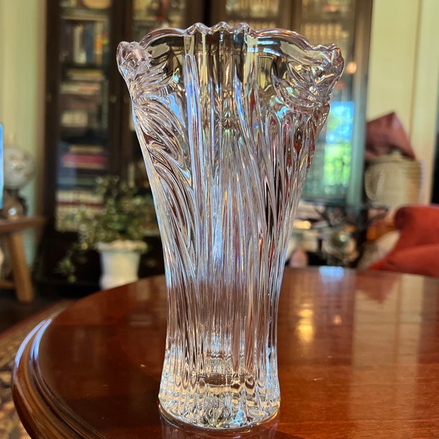 Contemporary Vintage German Leaded Crystal Vase Sutton Place For Sale - Image 3 of 11