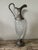 Traditional Antique Edwardian Cut Glass Claret Pitcher Wine Jug With Silver Plated Mounts For Sale - Image 3 of 5