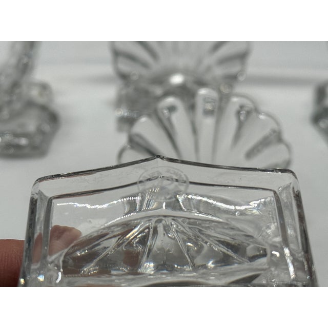 Baccarat Set of 6, Baccarat "Bambous" Shell Form Crystal Place Card Holders For Sale - Image 4 of 6