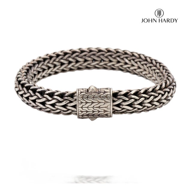 John Hardy Sterling Silver Woven Chain Bracelet For Sale