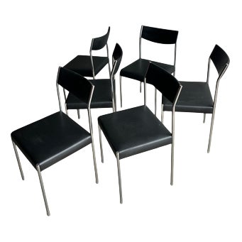 Mid-Century Modern Dining Chairs, 1950s, Set of 6 For Sale