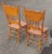 Traditional Mid 20th Century Vintage Solid Wood Carved Pressed Back Dining Chairs, Set of 2 For Sale - Image 3 of 8
