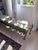 Asparagus Vintage Hollywood Regency Tufted Velvet Bench With Ornate Metal Base For Sale - Image 8 of 12