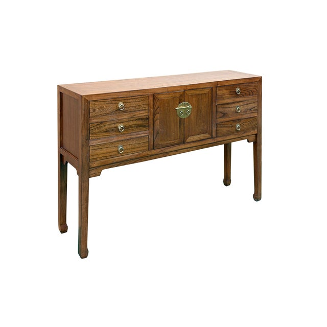Elevate your home décor with this exquisite, handcrafted Asian-style wooden console table. Featuring a warm, rich wood...