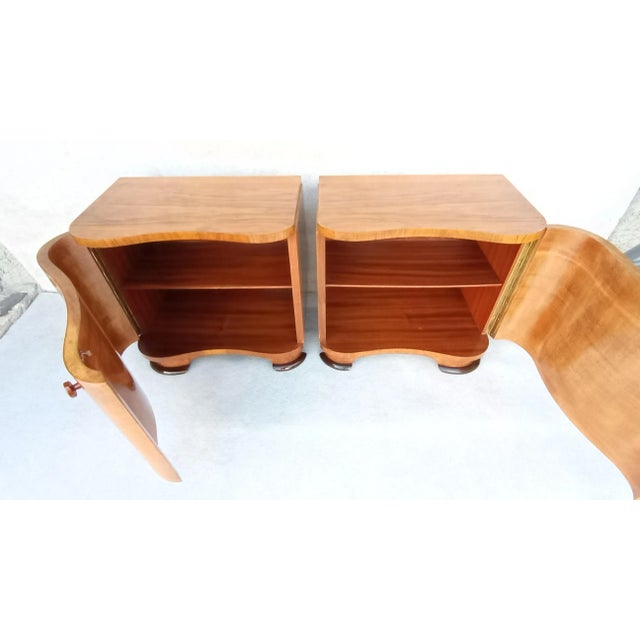 Bedside Tables by Jindrich Halabala for Up Závody, 1950s, Set of 2 For Sale - Image 18 of 18