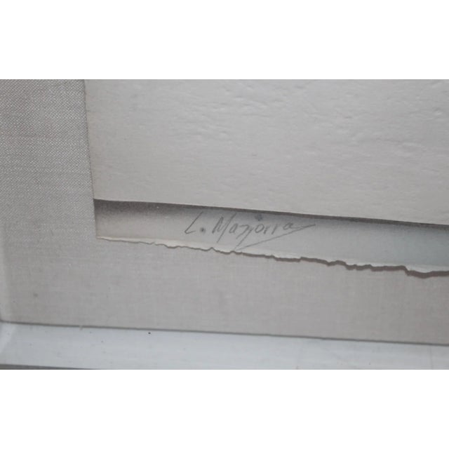 White Abstract Print Enclosed in Plastic Case by Luis Mazzora For Sale - Image 8 of 10