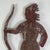 Epic 19th Century Indian Chief Trade Sign, Carved Wood in Painted Salmon Color For Sale - Image 11 of 14