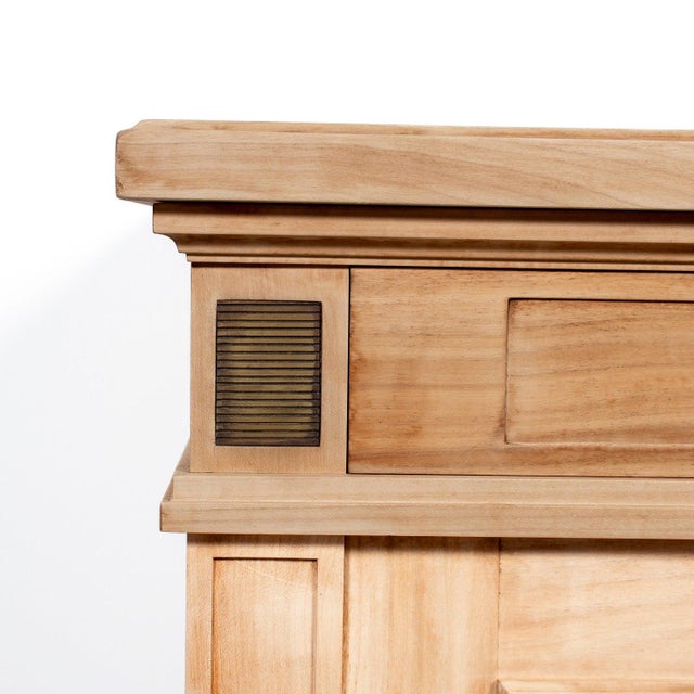 Wood Antique French Louis XVI Style Bleached Cherrywood Enfilade Buffet For Sale - Image 7 of 18