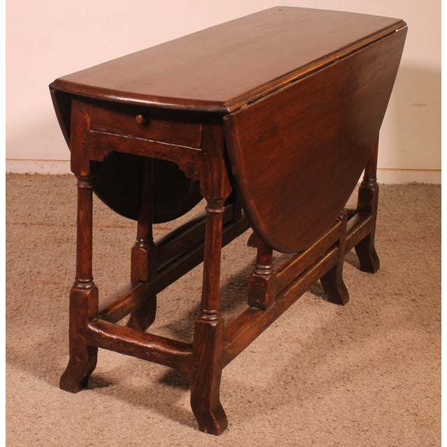 18th Century Oak Gateleg Table For Sale - Image 10 of 12