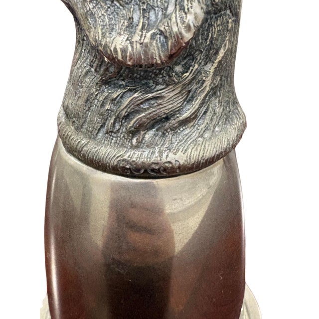 Silver Vintage Gucci Silver-Tone Fox Head Stirrup Cup For Sale - Image 8 of 8