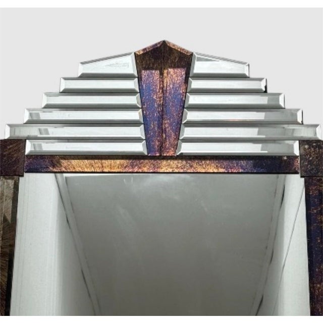 Art Deco Large Vintage Art Deco Mirror For Sale - Image 3 of 7