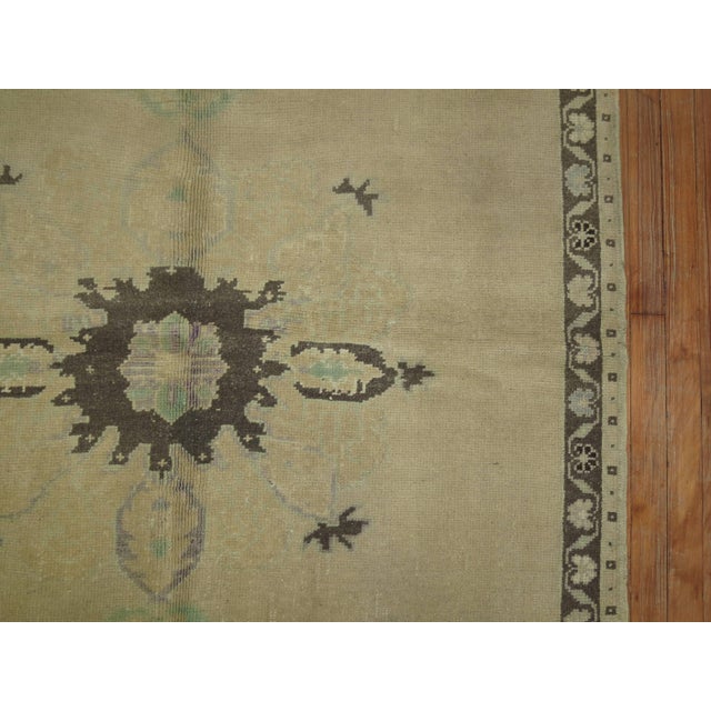 Neutral Vintage Turkish Oushak Rug 4' x 6' For Sale - Image 4 of 5