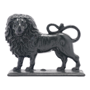 English Victorian Cast Lion Doorstop, C. 1850-1900