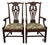 Vintage Pair of Traditional Chippendale Style Accent / Dining Arm Chairs by Kittinger featuring High Quality Mahogany...