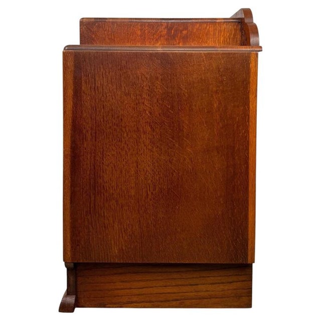 Vintage English Oak Low Chest of Drawers, 1900s For Sale - Image 10 of 12