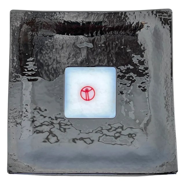 Vintage Kosta Boda Bertil Vallien Art Glass Dish For Sale - Image 4 of 8