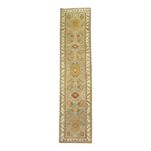 Antique Zabihi Collection Kurd Bidjar Long Gray Runner