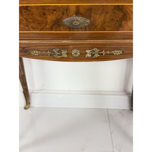 Vintage Italian Bedside Tables with Pink Glass Top and Brass Feet, 1950s, Set of 2 For Sale - Image 9 of 18