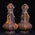 1930s Carved Horn "Landscape & Figure" Vase With Beast-Head Ring Handles — Detailed Relief For Sale - Image 4 of 10