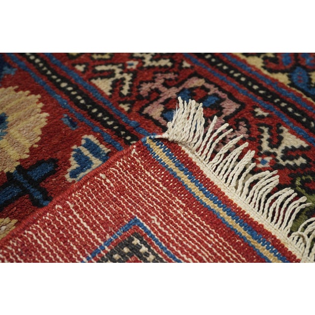 Red 1940s Vintage Khotan Samarghand Rug 4'4'' X 7'4'' For Sale - Image 8 of 12