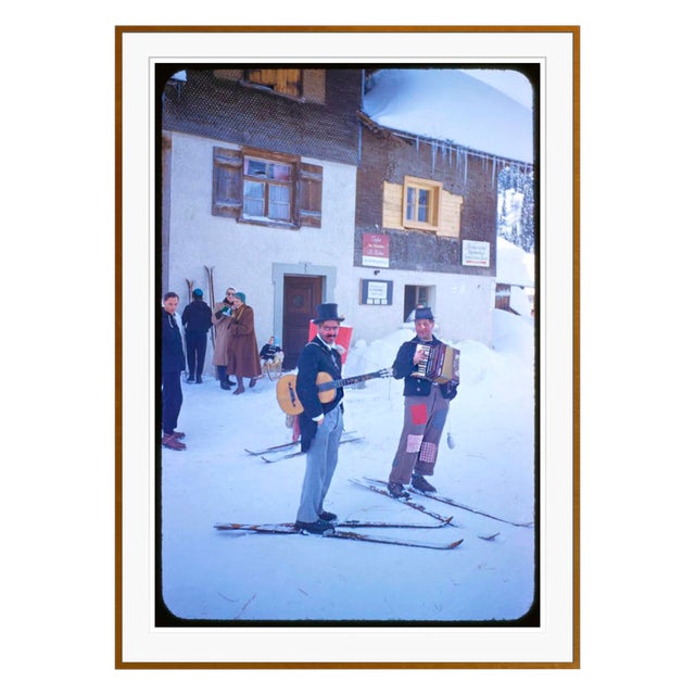 Street Music in the Snow 1955 by Toni Frissell Framed C Print For Sale