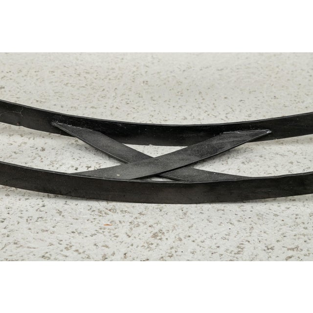 Metal Vintage Handmade Hammered Iron Rocking Horse For Sale - Image 7 of 10