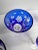 Cobalt Blue Cut to Clear Crystal Glasses- Set of 5 For Sale - Image 6 of 11