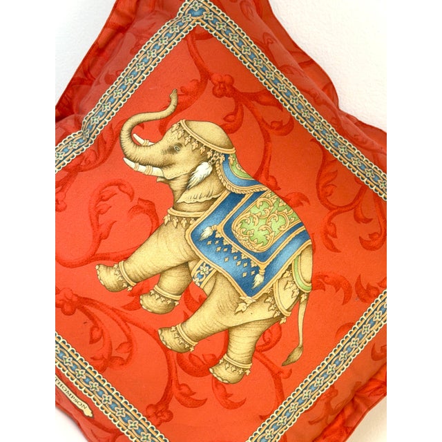 Pair Jim Thompson Thai Silk Elephant Pillows, Tony Duquette Style, circa 1990s For Sale - Image 16 of 16