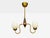 Swedish Modern, Pendant Light, Wood, Brass, Glass, 1960s For Sale - Image 4 of 9