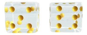 1960s Oversized Dice Bookends in Lucite by Charles Hollis Jones - A Pair