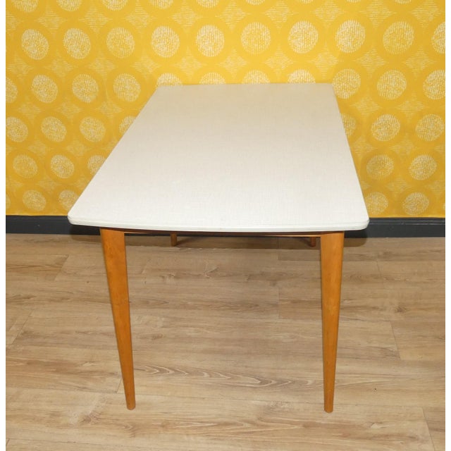 Mid-Century Modern Vintage Kitchen Table, 1950s For Sale - Image 3 of 13