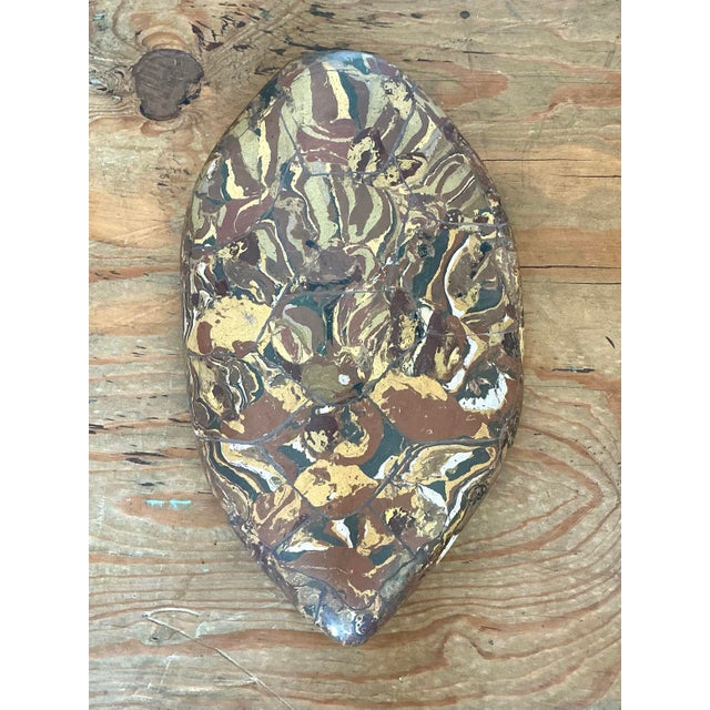 Vintage Italian Scagliola Pigmented Plaster Turtle Shell For Sale - Image 12 of 12
