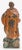19th Century Standing Saint Painted & Carved Wood Sculpture For Sale - Image 5 of 6