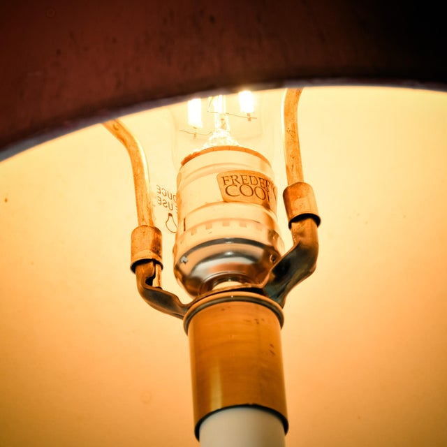 Brass 1970s Fredrick Cooper Barley Twist Brass Lamps: A Pair For Sale - Image 8 of 17