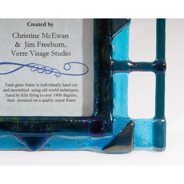 Christine McEwan Jim Freeburn Verre Visage Studio Fused Glass Picture Frame For Sale - Image 4 of 6