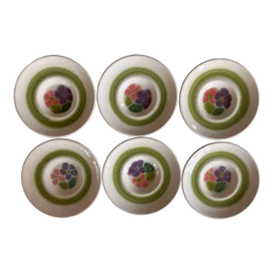 Vintage Franciscan Ware Floral Design Saucers - Set of 6