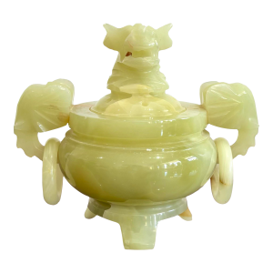 Vintage Boho Onyx Lidded Bowl