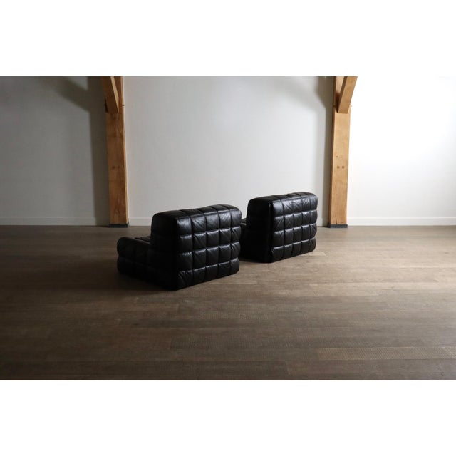 Kashima Lounge Chairs in Leather by Michel Ducaroy for Ligne Roset, 1969, Set of 2, Set of 2 For Sale - Image 11 of 15