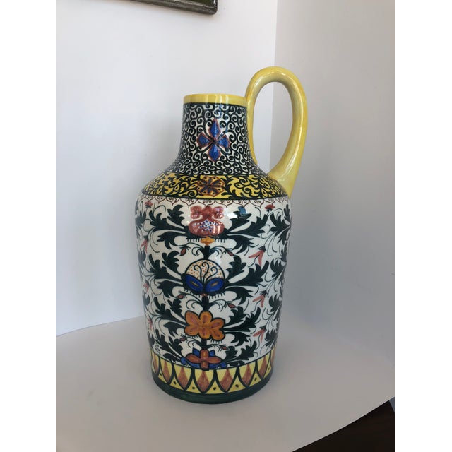 Vintage Boho Glazed Ceramic Candle Holder -- Spain For Sale - Image 11 of 13