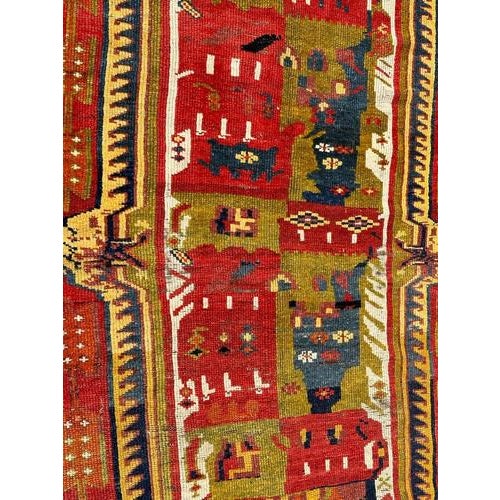 Colourful Kurdish Rug, 1890s For Sale - Image 9 of 18