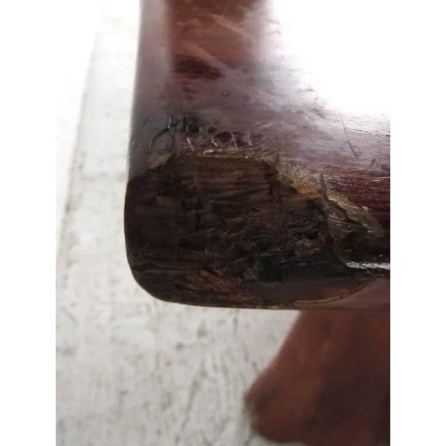 Live Edge Tree Slab Coffee Table or Bench For Sale - Image 10 of 11