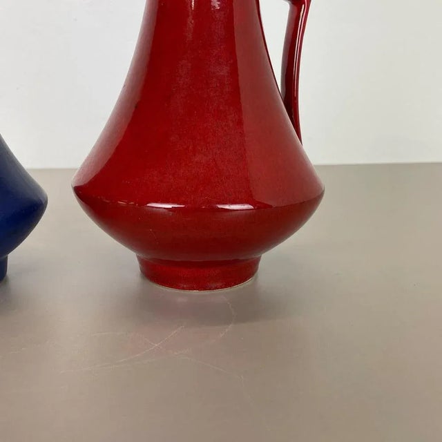 Black-Red Fat Lava Vases from Jopeko, Germany, 1970s, Set of 2 For Sale - Image 10 of 18