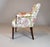 1940s Carved Mahogany Regency Style Lounge Accent Chair, Floral Upholstery, Usa, 1940's For Sale - Image 5 of 15