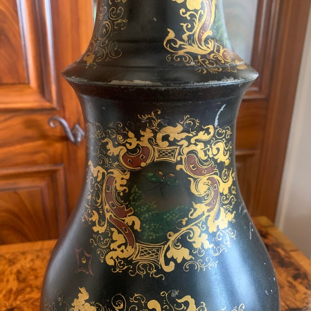 Antique Painted and Gilded Samovar Lamp For Sale - Image 13 of 18